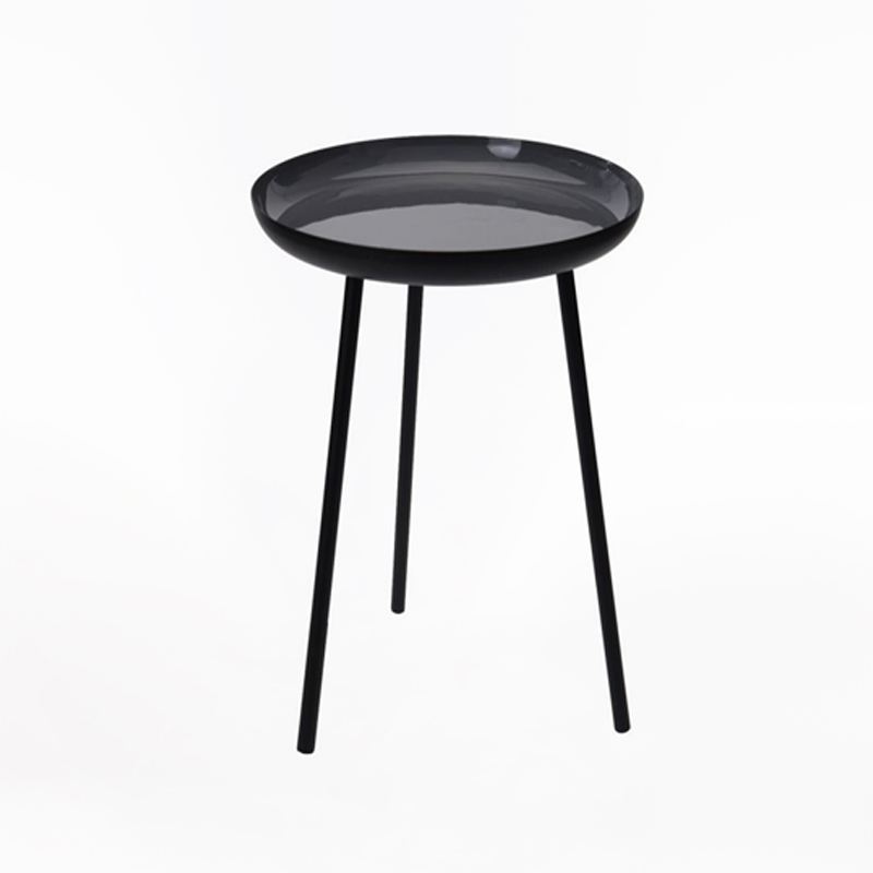 Mesa Met&aacute;lica com Tampo Preto